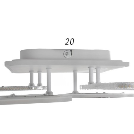 Causteen with PDU 1145/4WT LED 108W 3000-6000k+Basmer base is white 78x50x9 cm Bayerlux 5250-6