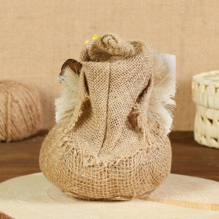 Orak-Domova "Vasek on a burlap, with an ax and money", 23x16x14 cm mix-6