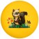 Children's ball zabiaka "animals", d = 22 cm, 60 g, color mix