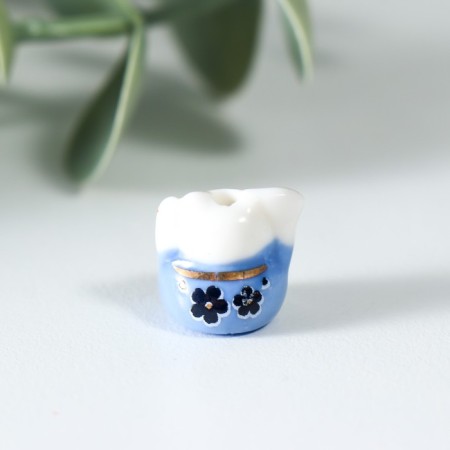 Souvenir Ceramics "Mani-Neko with fan and in colors" MIX 1.2x0.6x1.5 cm-4