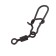 Twal with a fastener Namazu Pro Rolling Ribbed Swivel, Carbon, size 14. Test-4 kg