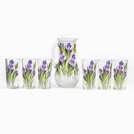 Set for Lavender juice art painting, 6 glasses 1250/200 ml-11