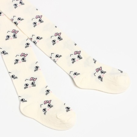 Pantyhose children, milk/cats, height 92-98 cm-1