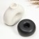 Set of candlesticks "Meland and Edward" White and Black, 2pcs/5x10cm/4x7cm