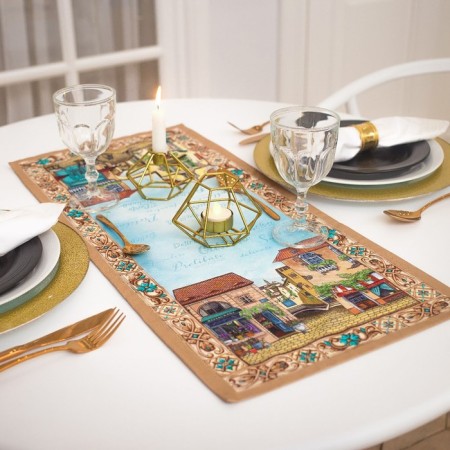 The path to the Ethel "Italy" table 30x70 cm, 100% cotton, sarzha 190 g/m2-3