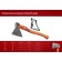 Forged bison 20625-08_z02, wooden ax, 400 mm, 800/1050 g