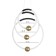 Bayerlux lamp "Rings" LED 120W black-gold 47x8x93 cm