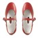 Folk women's shoes, insole length 18.5 cm, red color