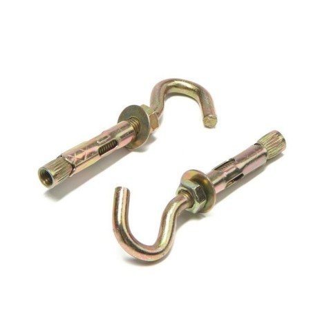 Steelrex anchor bolt, with a hook, galvanized, 8x45 mm, 100 pcs