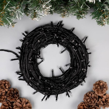 Garland "thread" 20 m, IP20, dark thread, 200 LED, glow blue, 8 modes, 220 V-1