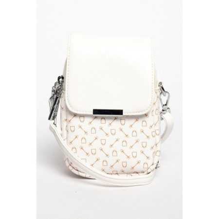 Cross-Body Bag, eco-leather, Ludor white, 12x5x19 cm