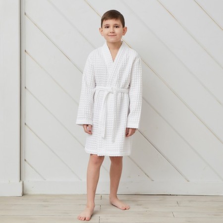 Wafel Baby Baby Boh "BOHO" size 30 (98-104 cm), white color, 100% cotton 290 g/m2-3