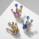 Brooch "Crown" with three rays, color mix in gold (indivisible packing 12 pcs., Price per pcs.)