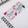 Gift set: Notepad A6, 60 sheets and magnetic bookmarks 2 pcs to the "Dear Teacher"