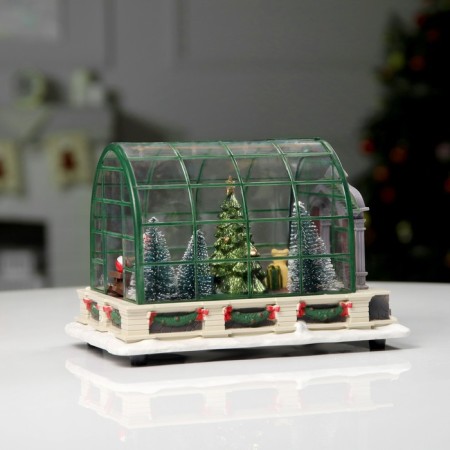 LED figure "Herring trees in the room" 23 × 15 × 14 cm, polystone, AAX3 batteries (not complete), USB, glow of multi-4