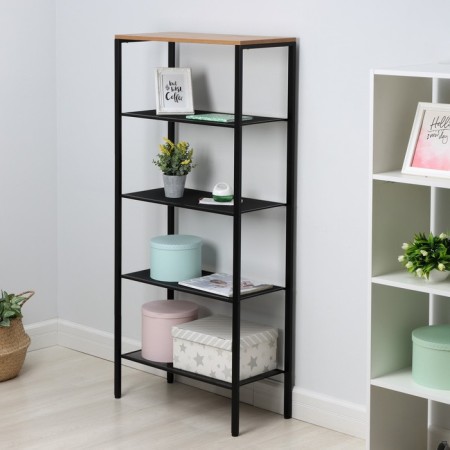 Toronto 25 rack, 67 × 30 × 146.5 cm, black color