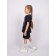 Kit for girls (T -shirt, shorts), height 110 cm, black color