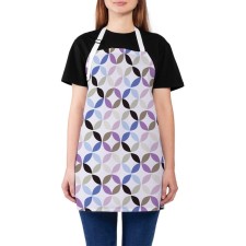 Apron kitchen with a photo print “Illusions with circles”, adjustable, size OS