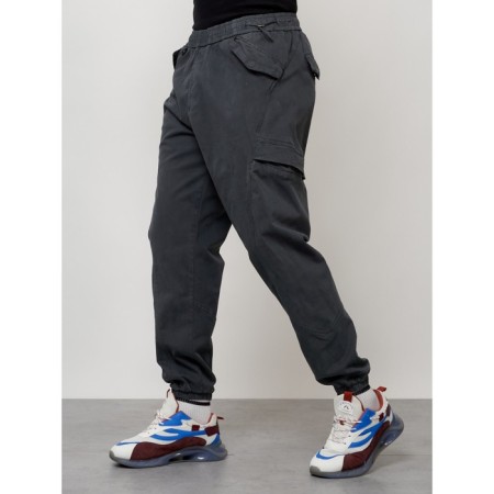 Cargo jeans men, size 54, dark gray color-5