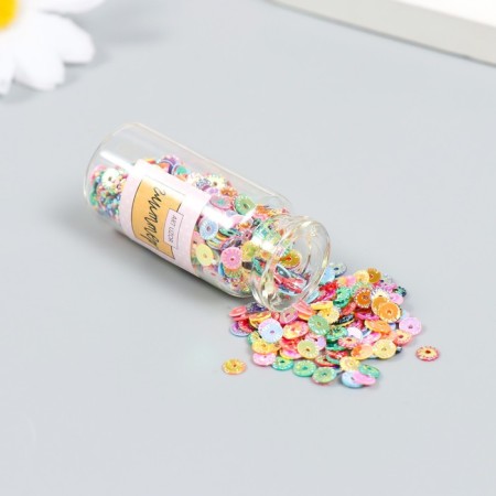 Glitter in the jar "Rainbow flowers" set 6 grams 5x2x2 cm-1