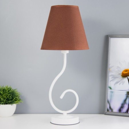 Lamp table bourgeois 1x15W E14 16x16x40cm white/chocolate