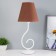 Lamp table bourgeois 1x15W E14 16x16x40cm white/chocolate