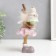 Souvenir Polystone "Olenikha in a pink skirt with a cake" 9.5x10x19.5 cm