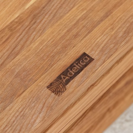 ADELICA wooden organizer for kitchen supplies, with handles and slats, 17 × 12 × 9 cm, oak-6