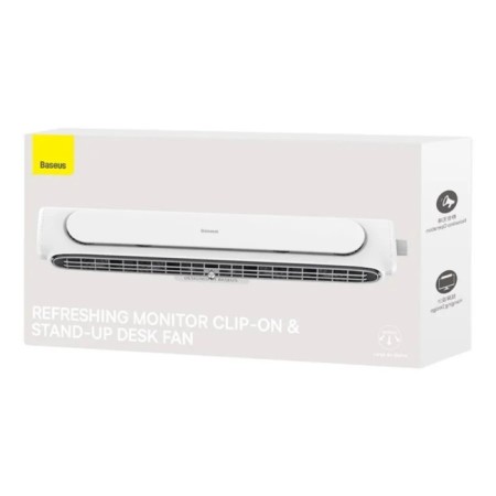Baseus Refreshing Monitor Baseus Fan C Lip-O & Stand-Up Desk Fan, White-5