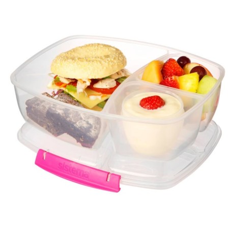 Container with a jar of Sistema, 3-section, 2 l-4