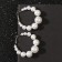 Pearls are large, white color in silver, d = 5 cm