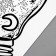 Stick plastic interior black "light bulb and space" 37x58 cm