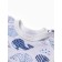 A set for a newborn (hat/blouse/slider) "whales", white/blue color, height 62 cm