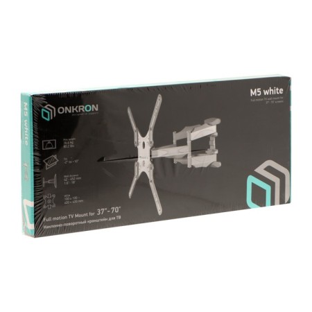 Onkron M5 bracket, for TV, sloping-in-housing, 37 "-70", 42-452 mm from the wall, white