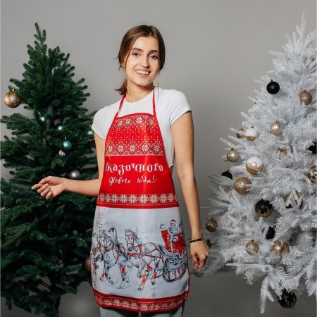 Kitchen apron "Fairytale New Year!", Polyester, size 50x70 cm