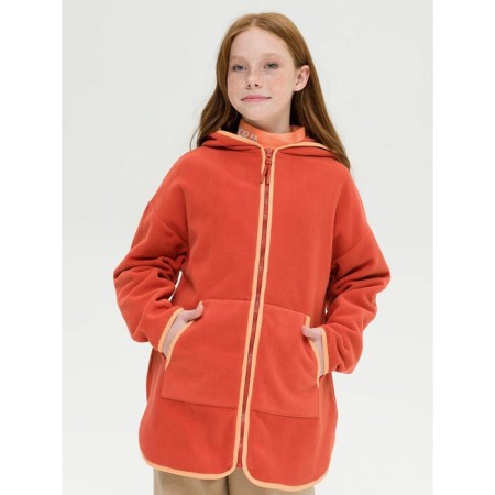 Jacket for girls, height 134 cm, terracotta color