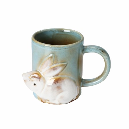 Ceramic "Bunny" mug, 350 ml, blue color-1