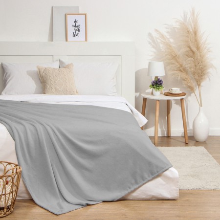 Plaid "Ethel" 130*175 cm gray, 100% PE, coral-flis, 300 g/and2