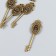 Decor for creativity Metal "Key with a crown" set of 5 pcs of bronze 1.6x5.7 cm