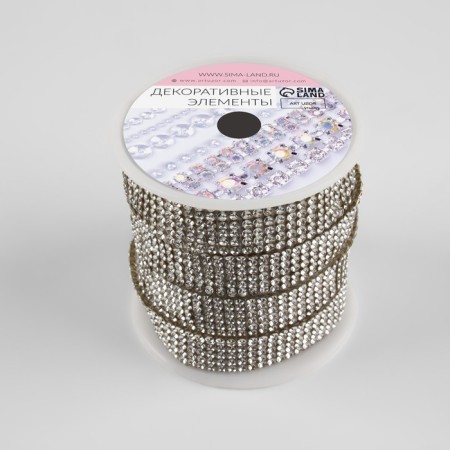 Thermocleic rhinestones, width - 15 mm, 4.5 ± 0.5 m, silver color-2