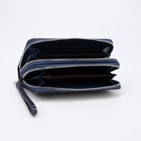 Women's wallet on lightning, with a pen, blue color-2