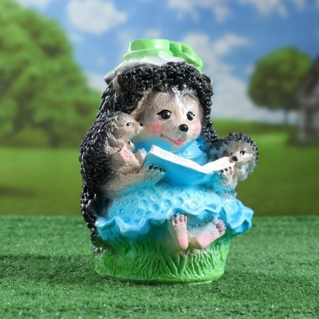Garden figure "Hedgehog with a book" 25x17cm-3