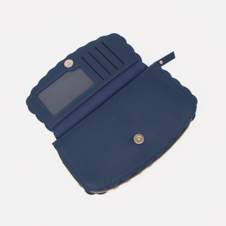 Women's wallet with lightning, blue color-2
