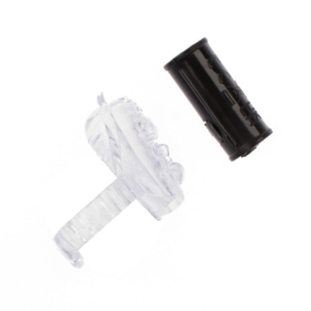 Vibrator Oka-hips, for preludes, finger, embossed, black-1