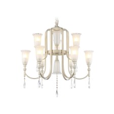 Люстра подвесная с хрусталём Ambrella light, Traditional, TR3248, 9хE14, цвет бежевый, золото
