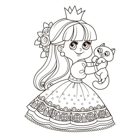 Princesses. Coloring for kids-1