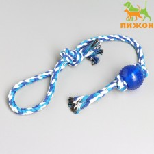 Toiner-toy for dogs with a ball, 95 g, up to 54 cm, mix of flowers