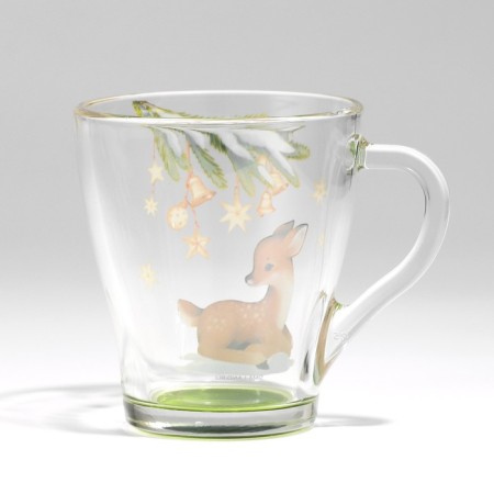 Gift set of New Year's mugs of glass "Curvat and comfort!", 2 pcs-18