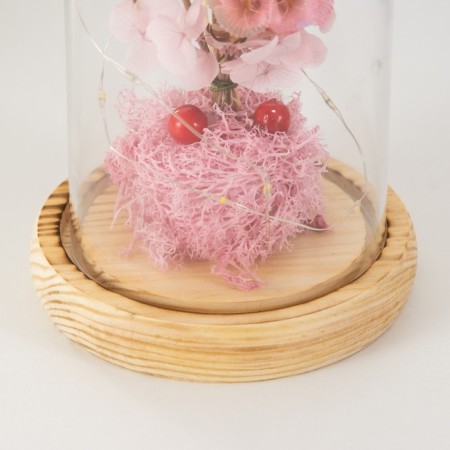 Nightlight "Pink Flowers" LED from batteries 3HAAA 11x11x22 cm Risalux-5