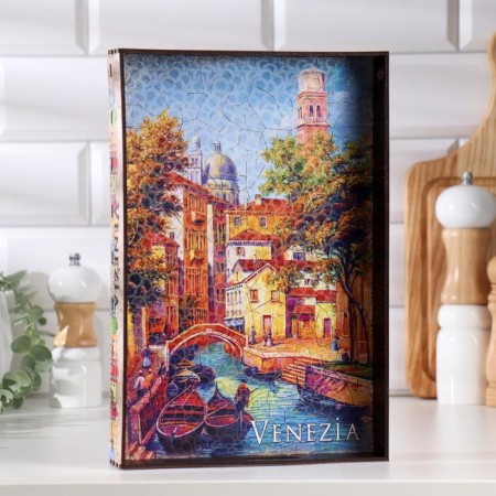 Tray with handles "Venice", wooden, 30x20x4.5cm-2